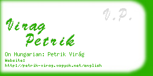 virag petrik business card